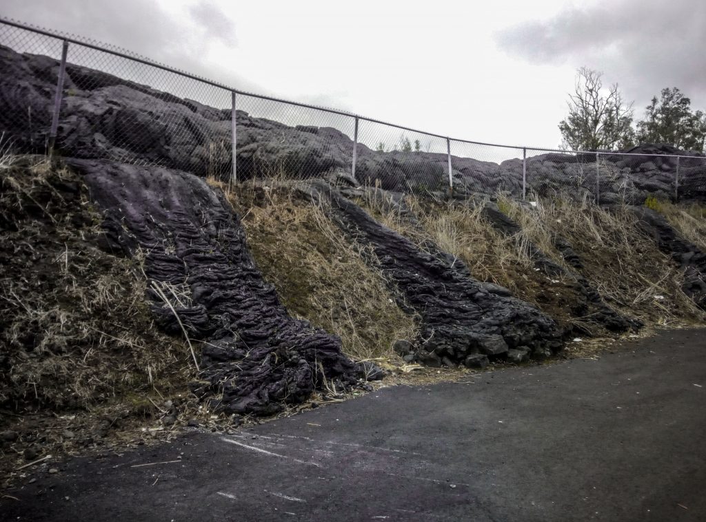 Pahoa transfer station, lava flow of 2014